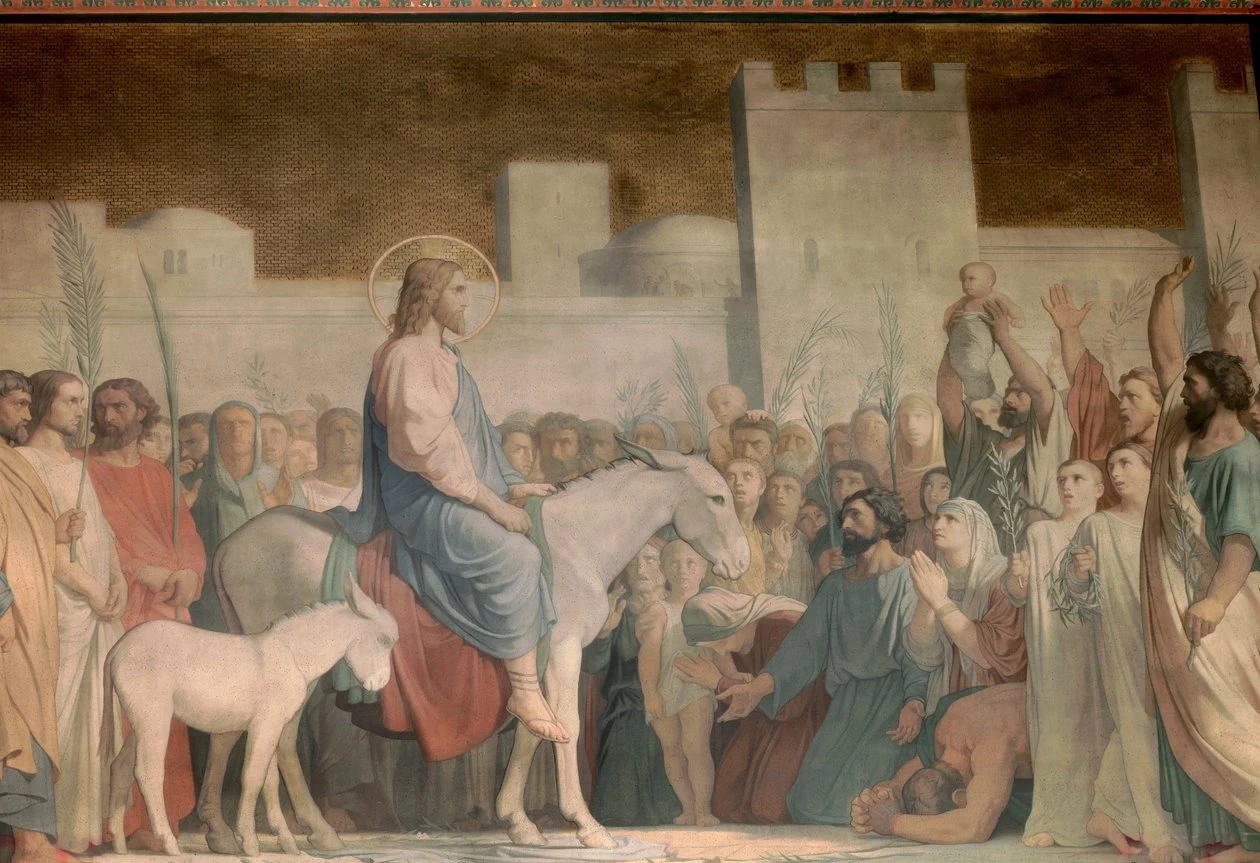 Hippolyte Flandrin - L'ingresso di Cristo a Gerusalemme, chiesa di Saint, Germain, des, Pres, Parigi